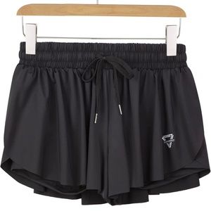 luogongzi 2 in 1 Flowy Running Shorts for Women